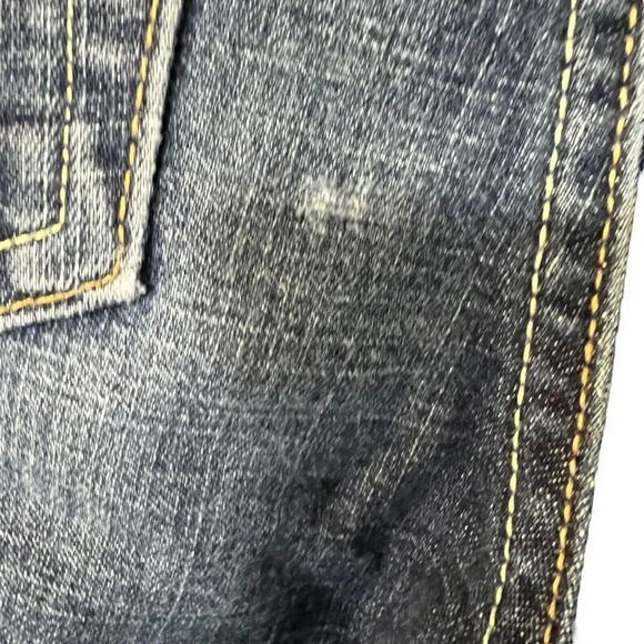 Old Navy Boot Cut Jeans Size 4 Short Ultra Low Waist Stretch Cotton Denim Blue - Picture 8 of 10